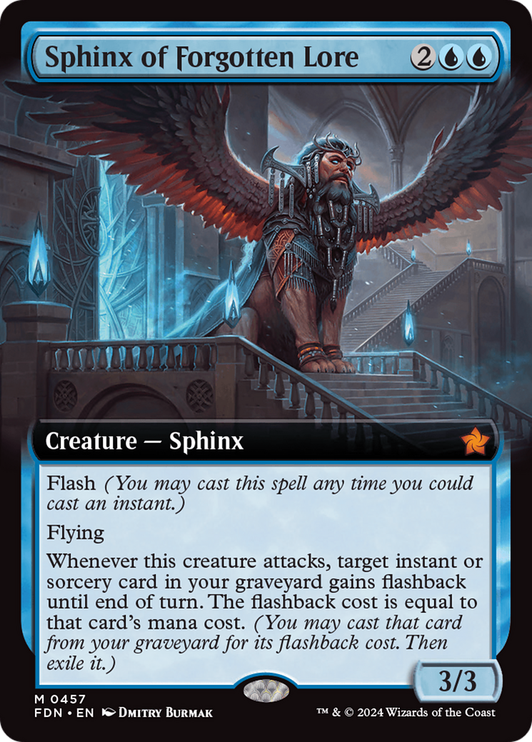 Sphinx of Forgotten Lore - Mythic Creature — Sphinx card from Foundations