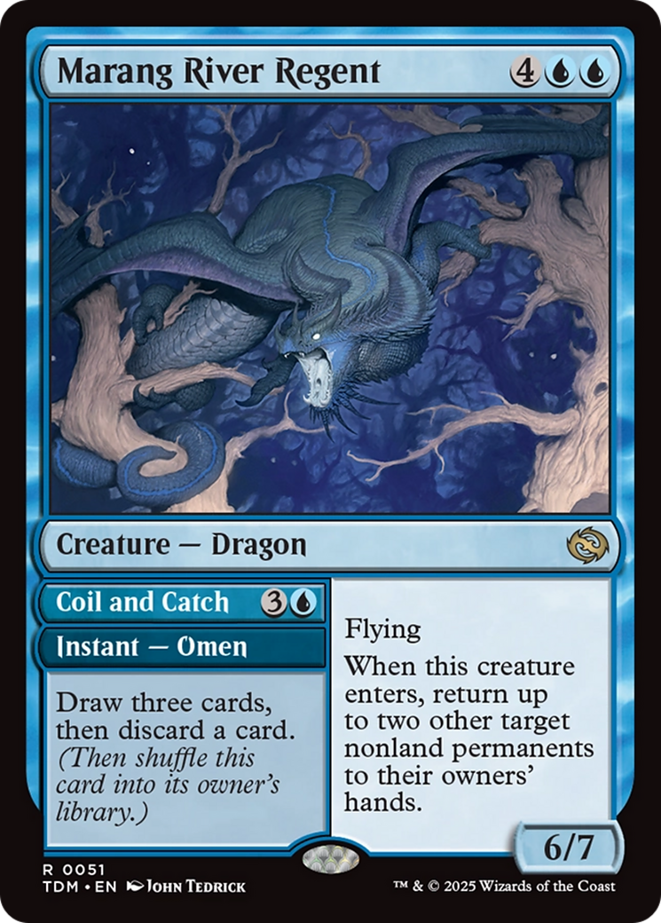 Marang River Regent // Coil and Catch - Rare Creature — Dragon card from Tarkir: Dragonstorm