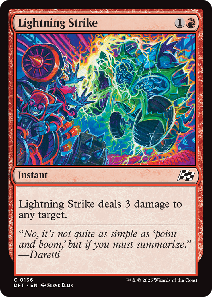 Lightning Strike - Instant used in Boros main decks