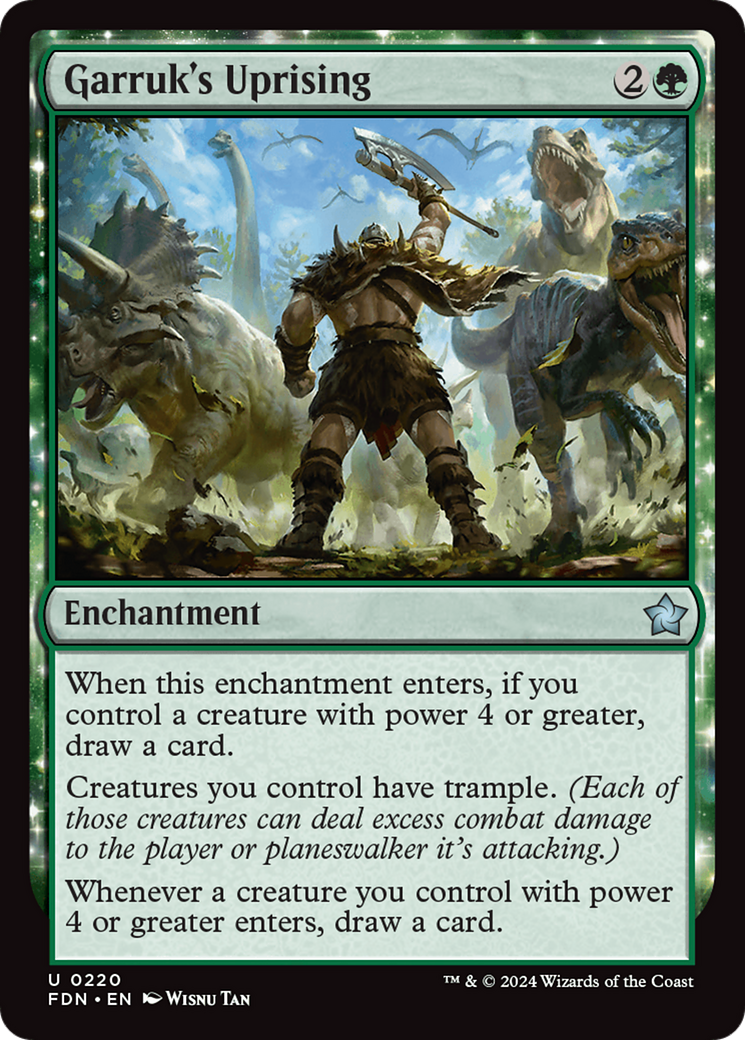 Garruk's Uprising - Uncommon Enchantment card from Foundations