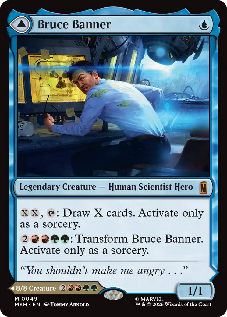 Bruce Banner // The Incredible Hulk - Mythic Legendary Creature — Human Scientist Hero card from Marvel Super Heroes