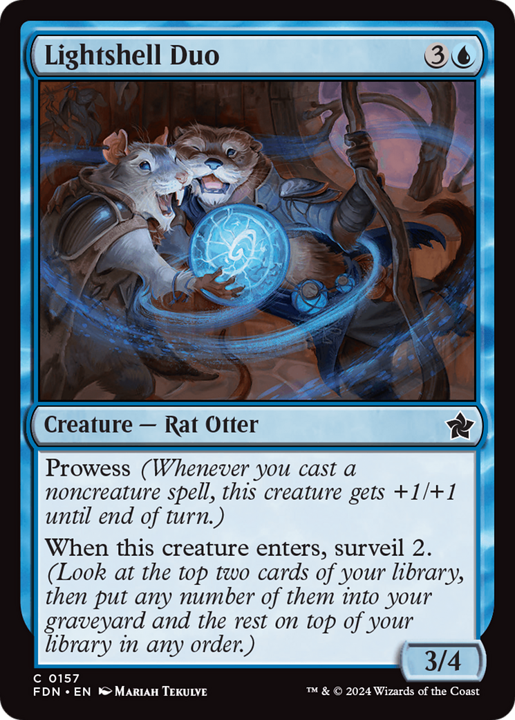 Lightshell Duo - Common Creature — Rat Otter card from Foundations