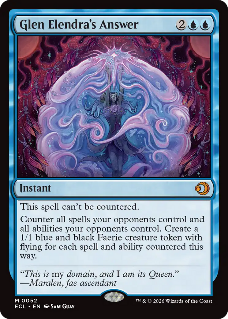 Glen Elendra's Answer - Mythic Instant card from Lorwyn Eclipsed