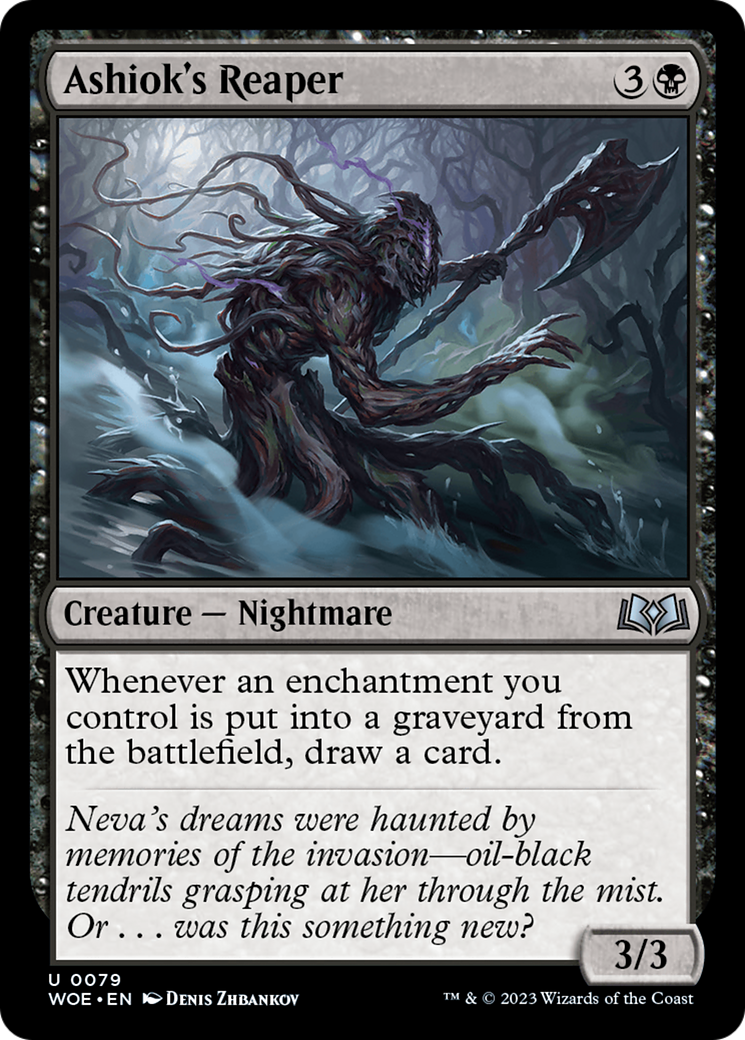 Ashiok's Reaper - Uncommon Creature — Nightmare card from Wilds of Eldraine
