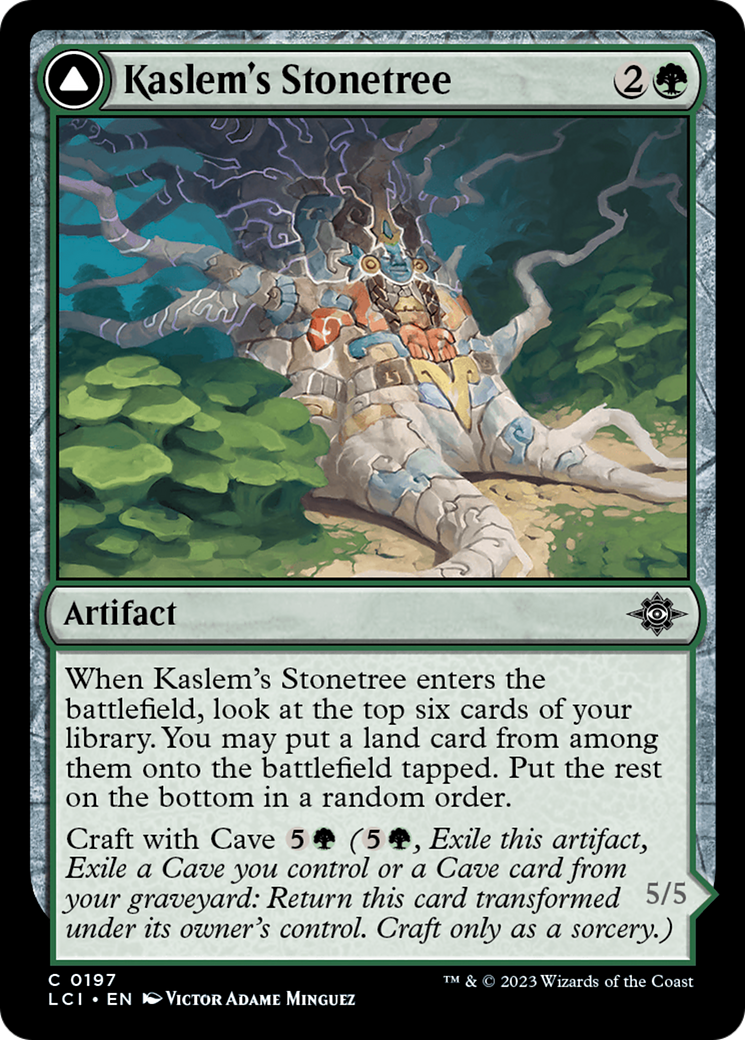 Kaslem's Stonetree // Kaslem's Strider - Common Artifact card from The Lost Caverns of Ixalan