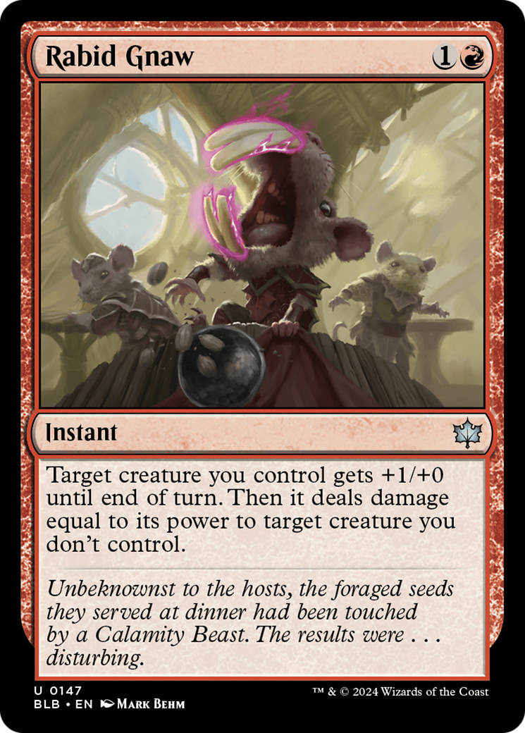 Rabid Gnaw - Uncommon Instant card from Bloomburrow