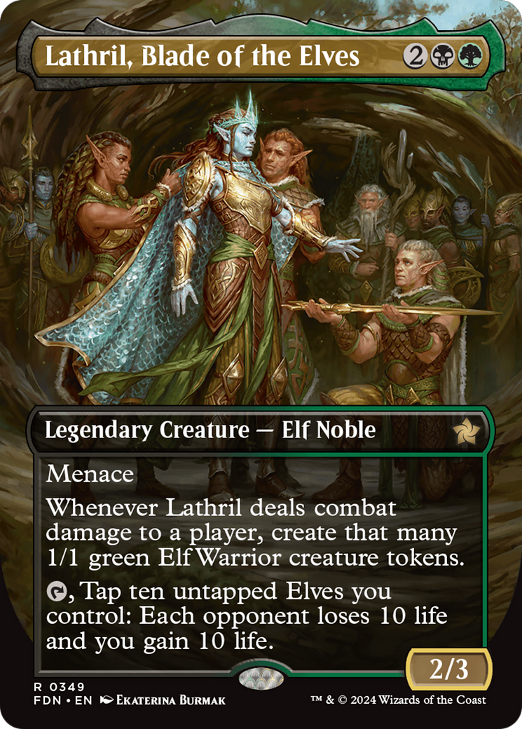 Lathril, Blade of the Elves - Rare Legendary Creature — Elf Noble card from Foundations
