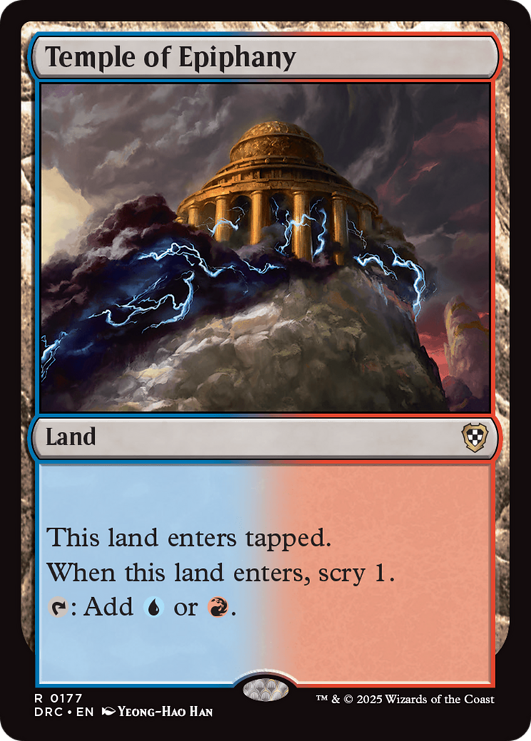 Temple of Epiphany - Rare Land card from Aetherdrift Commander