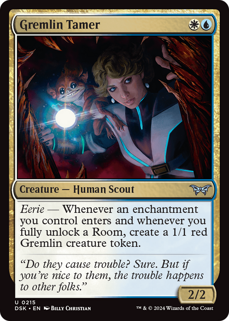 Gremlin Tamer - Uncommon Creature — Human Scout card from Duskmourn: House of Horror