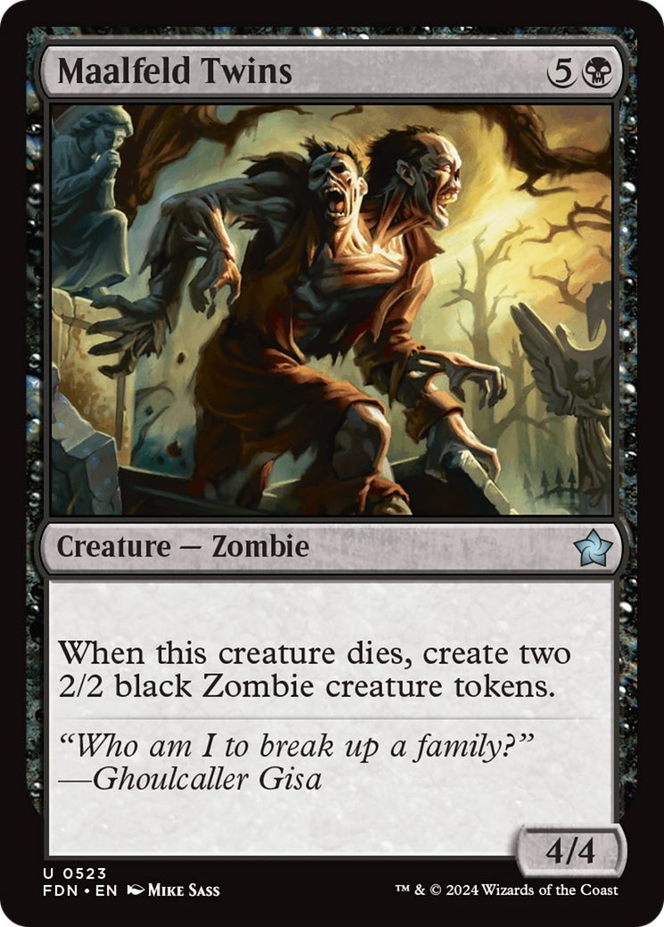 Maalfeld Twins - Uncommon Creature — Zombie card from Foundations