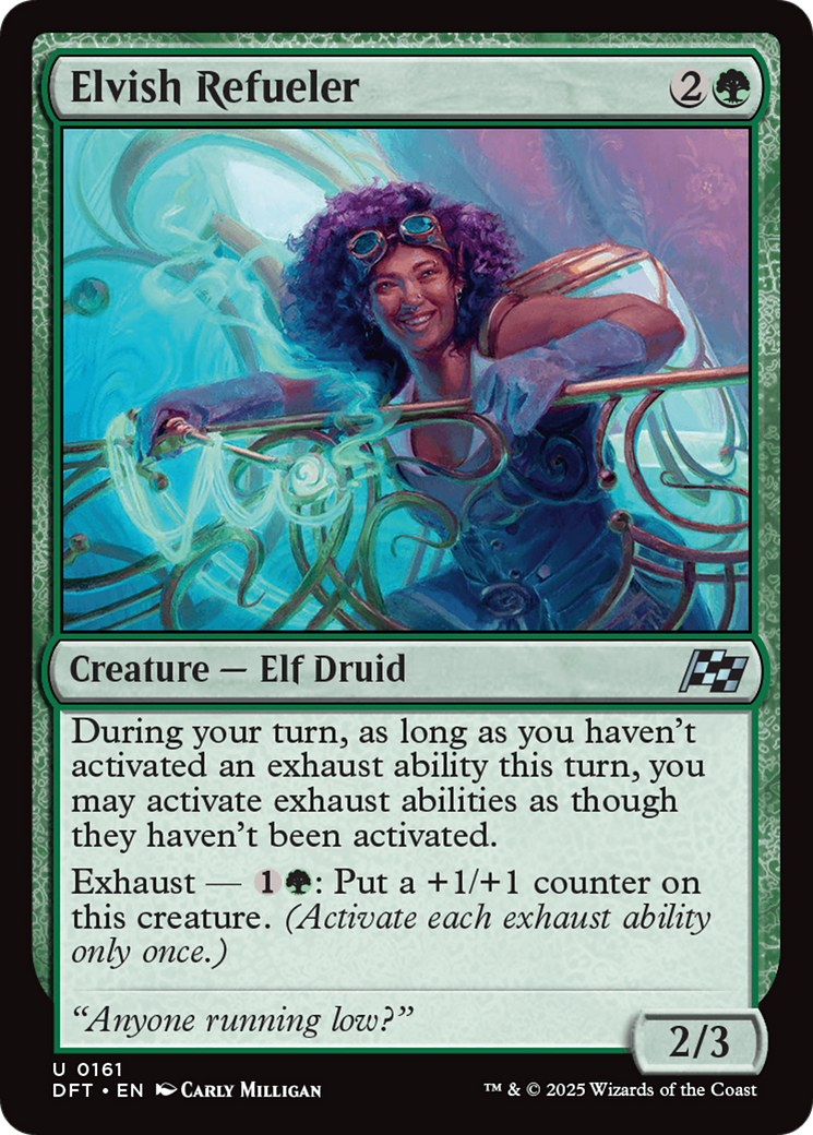 Elvish Refueler - Uncommon Creature — Elf Druid card from Aetherdrift