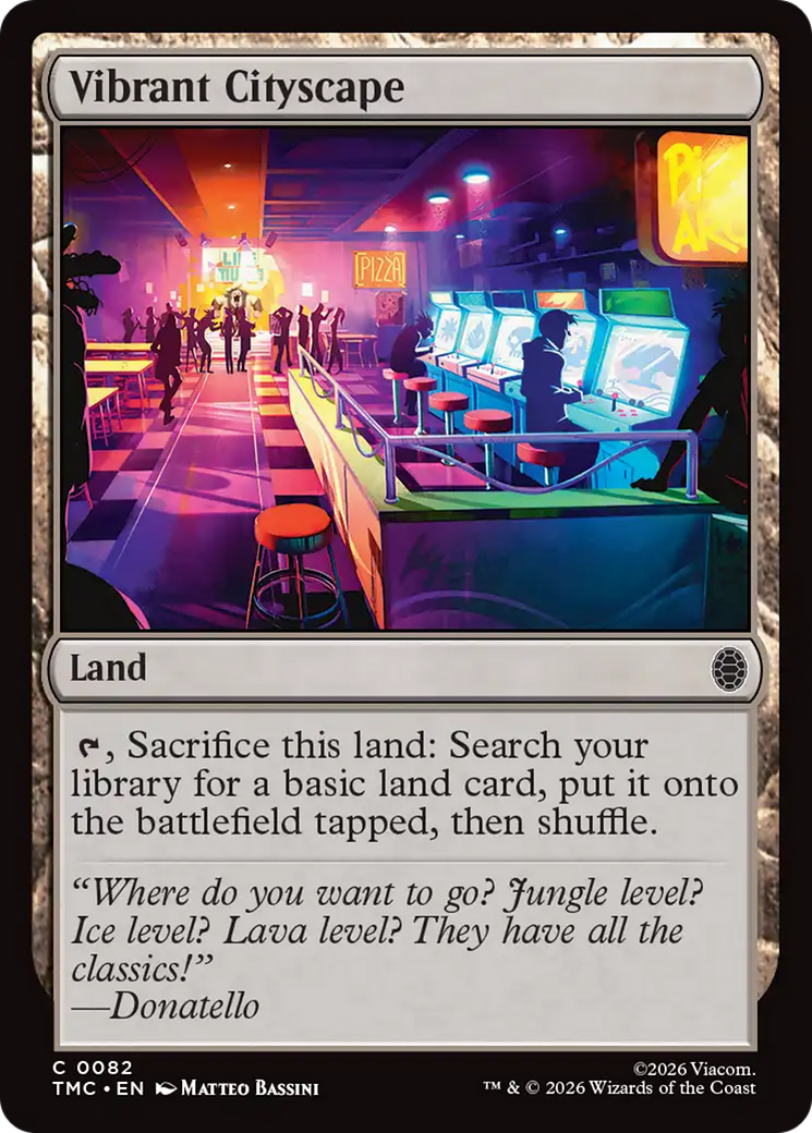 Vibrant Cityscape - Common Land card from Teenage Mutant Ninja Turtles Eternal