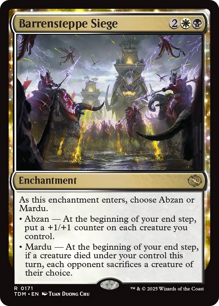 Barrensteppe Siege - Rare Enchantment card from Tarkir: Dragonstorm