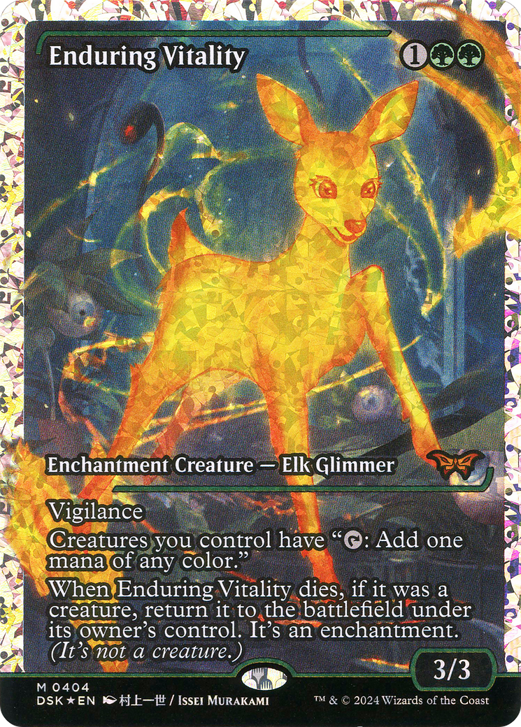 Enduring Vitality - Mythic Enchantment Creature — Elk Glimmer card from Duskmourn: House of Horror