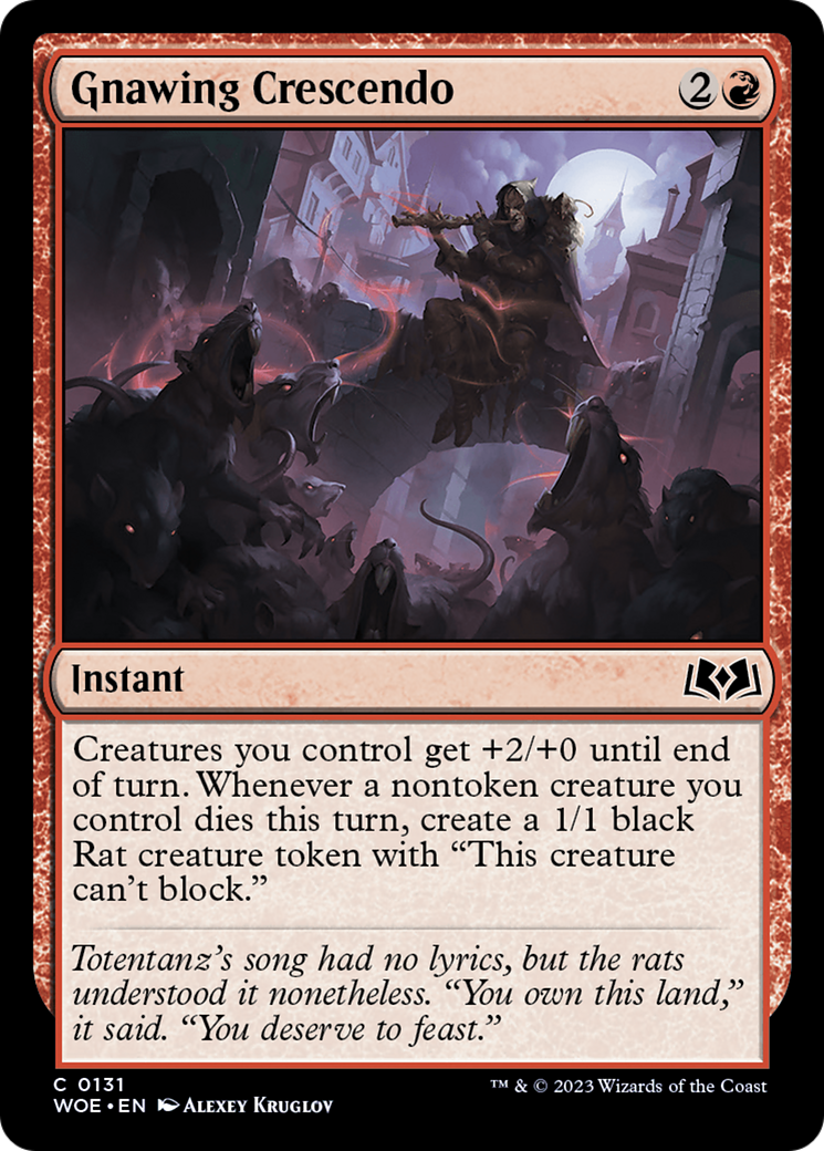Gnawing Crescendo - Common Instant card from Wilds of Eldraine