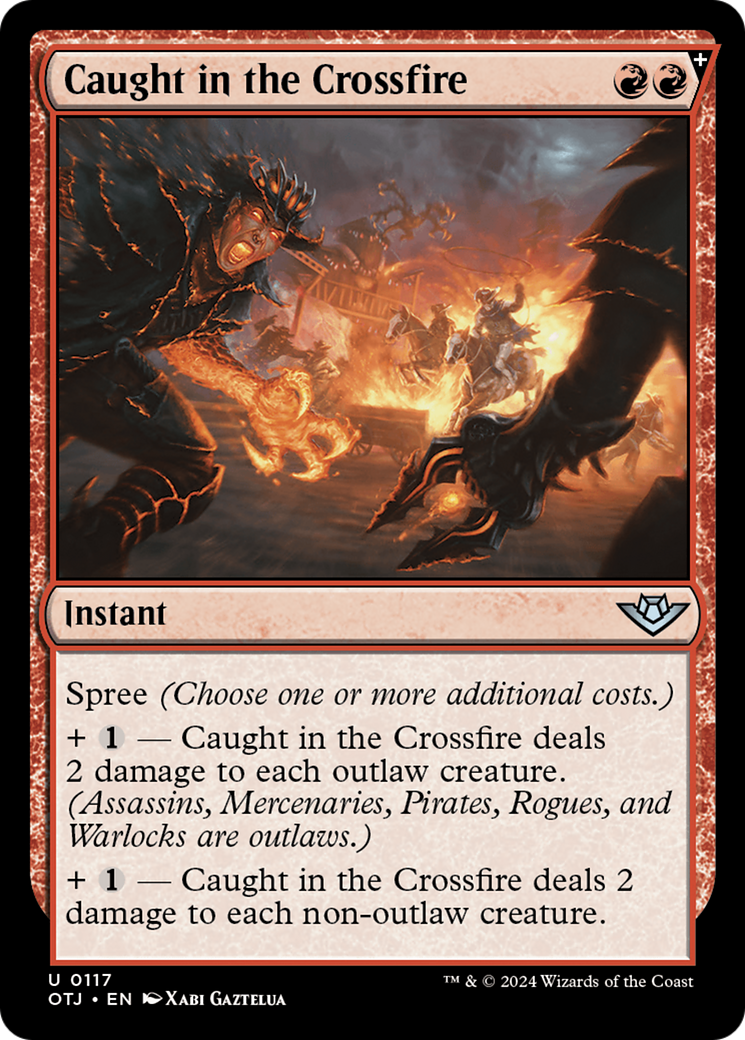 Caught in the Crossfire - Uncommon Instant card from Outlaws of Thunder Junction