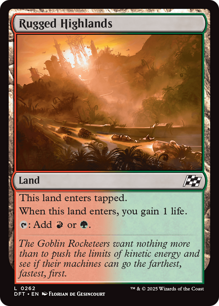 Rugged Highlands - Common Land card from Aetherdrift