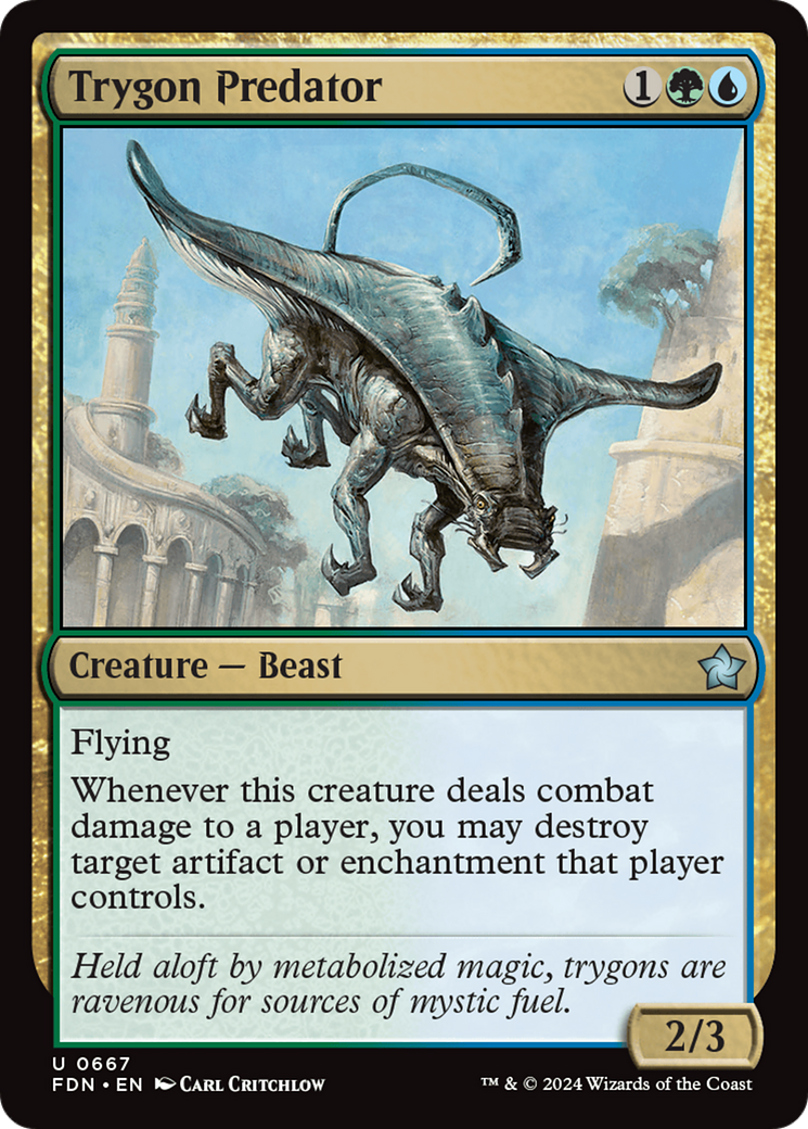 Trygon Predator - Uncommon Creature — Beast card from Foundations