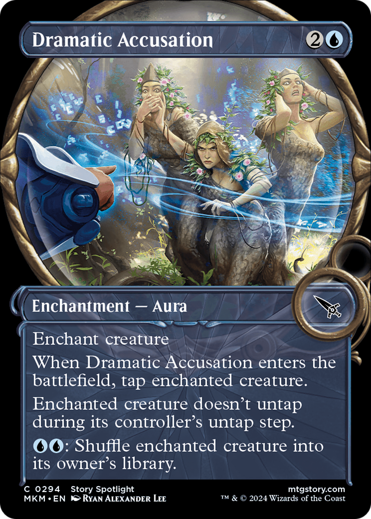 Dramatic Accusation - Common Enchantment — Aura card from Murders at Karlov Manor