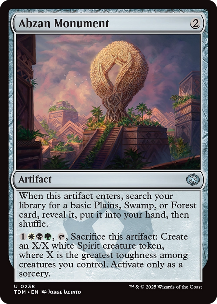 Abzan Monument - Uncommon Artifact card from Tarkir: Dragonstorm