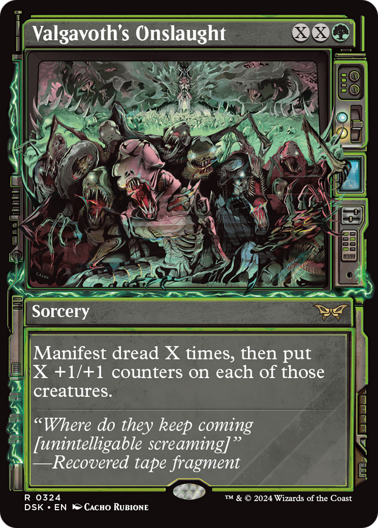 Valgavoth's Onslaught - Rare Sorcery card from Duskmourn: House of Horror