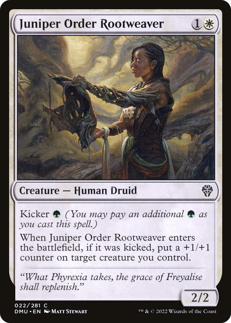Juniper Order Rootweaver - Common Creature — Human Druid card from Dominaria United