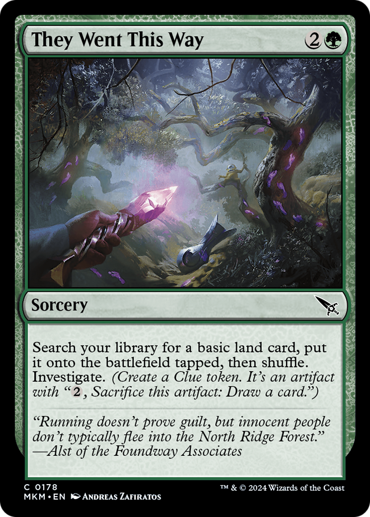 They Went This Way - Common Sorcery card from Murders at Karlov Manor