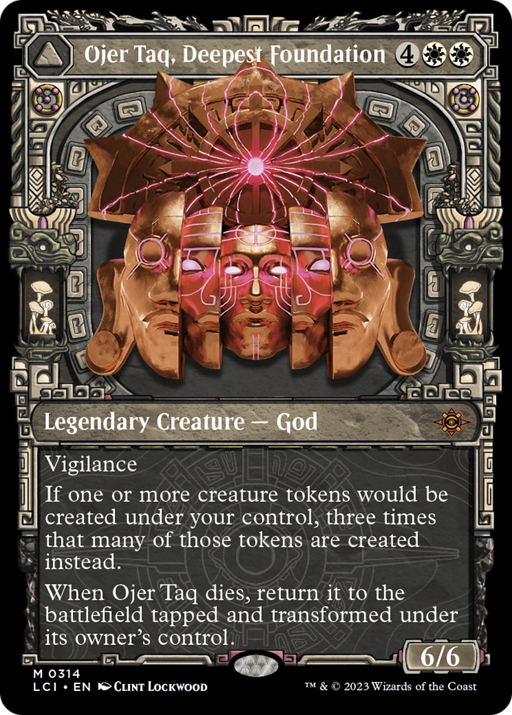 Ojer Taq, Deepest Foundation // Temple of Civilization - Mythic Legendary Creature — God card from The Lost Caverns of Ixalan