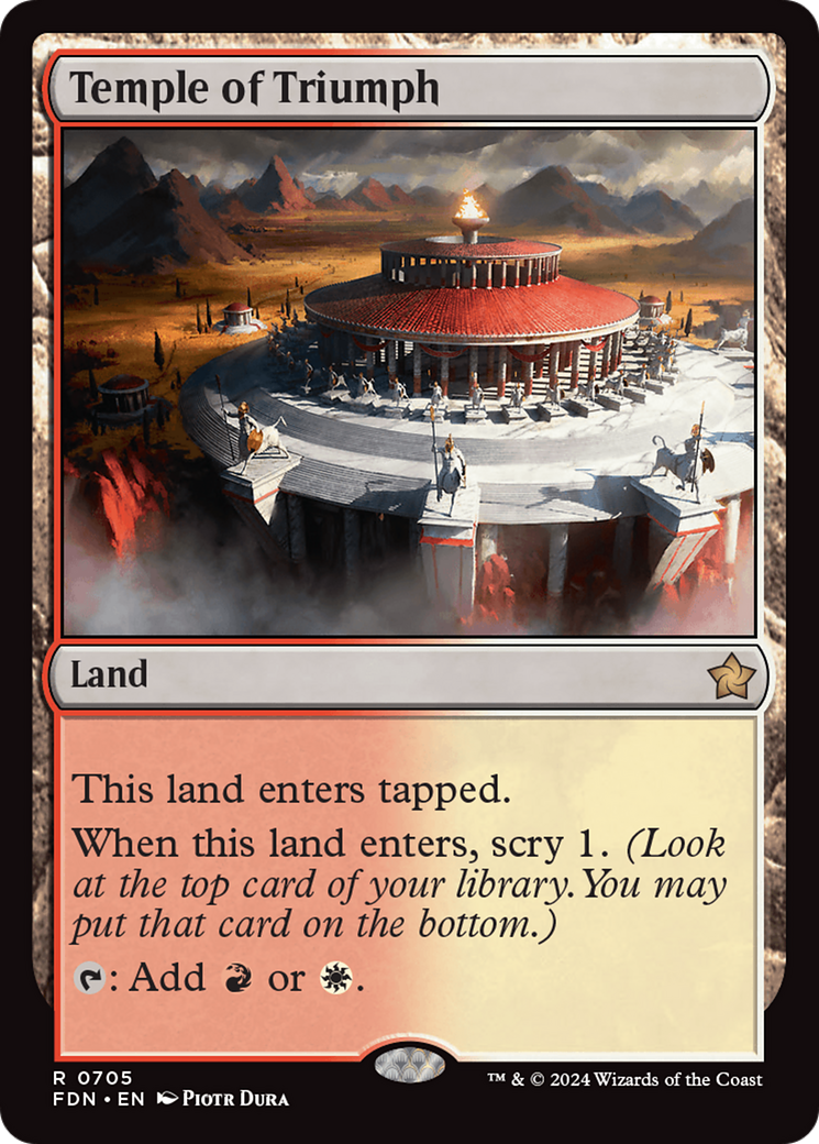 Temple of Triumph - Rare Land card from Foundations