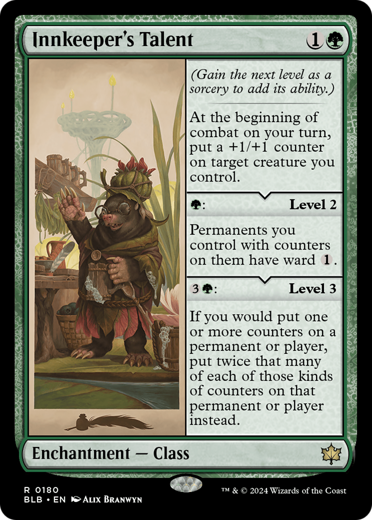 Innkeeper's Talent - Enchantment — Class used in Simic main decks