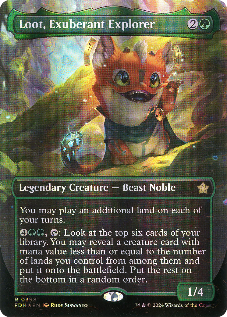 Loot, Exuberant Explorer - Rare Legendary Creature — Beast Noble card from Foundations