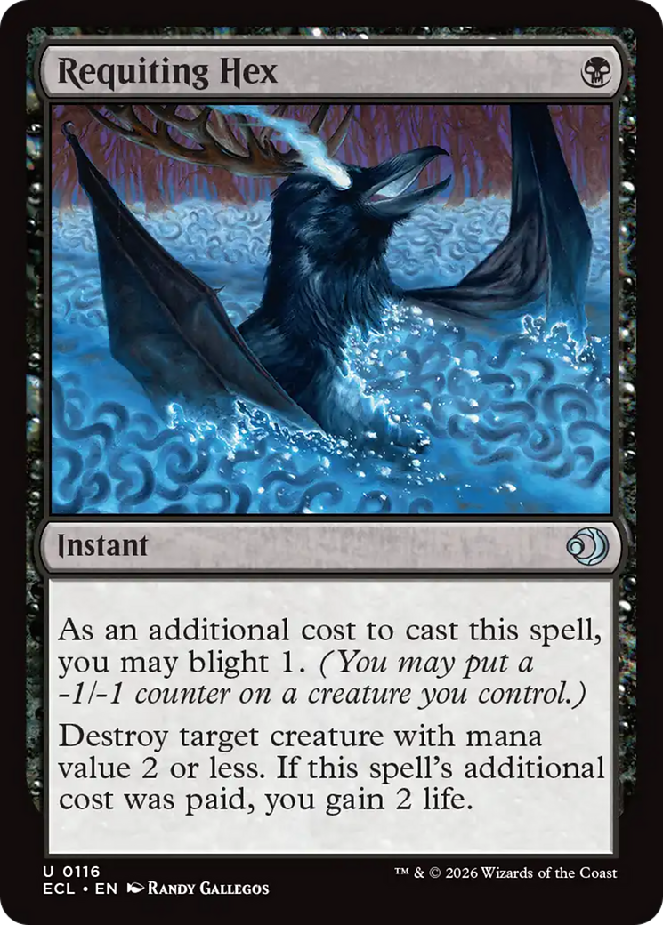 Requiting Hex - Uncommon Instant card from Lorwyn Eclipsed