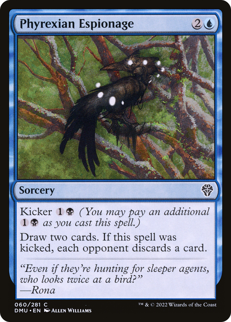 Phyrexian Espionage - Common Sorcery card from Dominaria United
