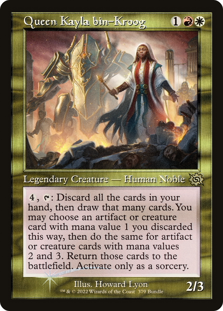 Queen Kayla bin-Kroog - Rare Legendary Creature — Human Noble card from The Brothers' War