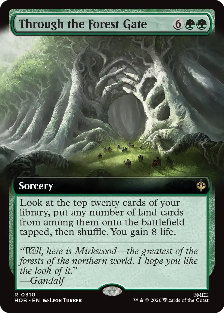 Through the Forest Gate - Rare Sorcery card from The Hobbit