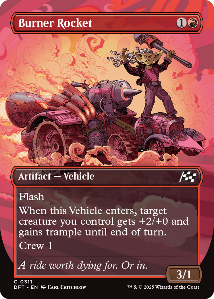 Burner Rocket - Common Artifact — Vehicle card from Aetherdrift