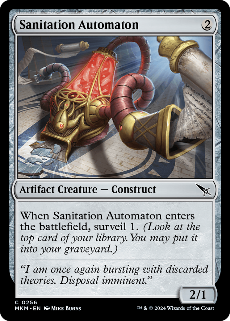 Sanitation Automaton - Common Artifact Creature — Construct card from Murders at Karlov Manor
