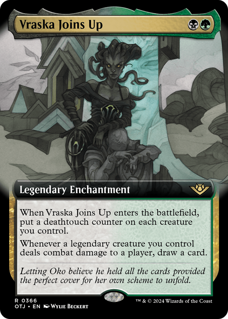 Vraska Joins Up - Rare Legendary Enchantment card from Outlaws of Thunder Junction