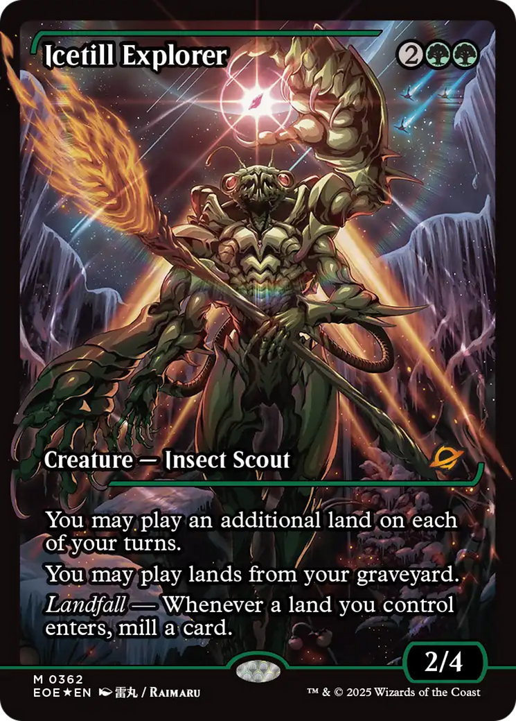 Icetill Explorer - Mythic Creature — Insect Scout card from Edge of Eternities