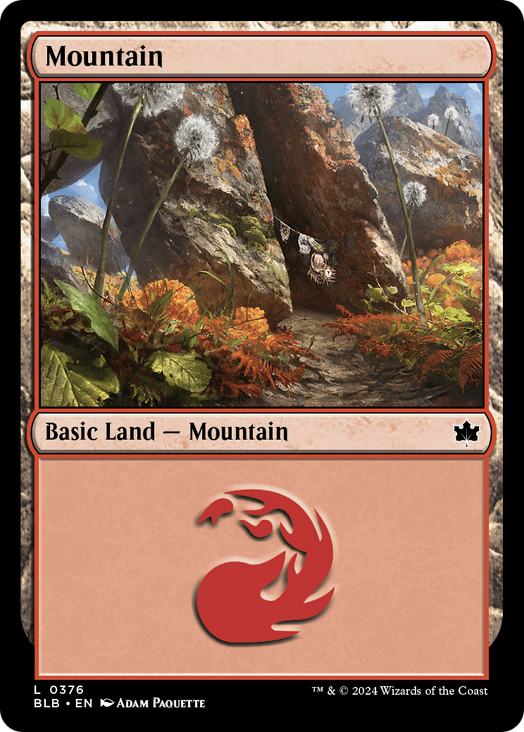Mountain - Common Basic Land — Mountain card from Bloomburrow