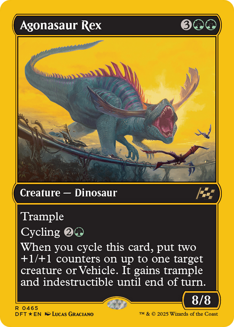 Agonasaur Rex - Rare Creature — Dinosaur card from Aetherdrift