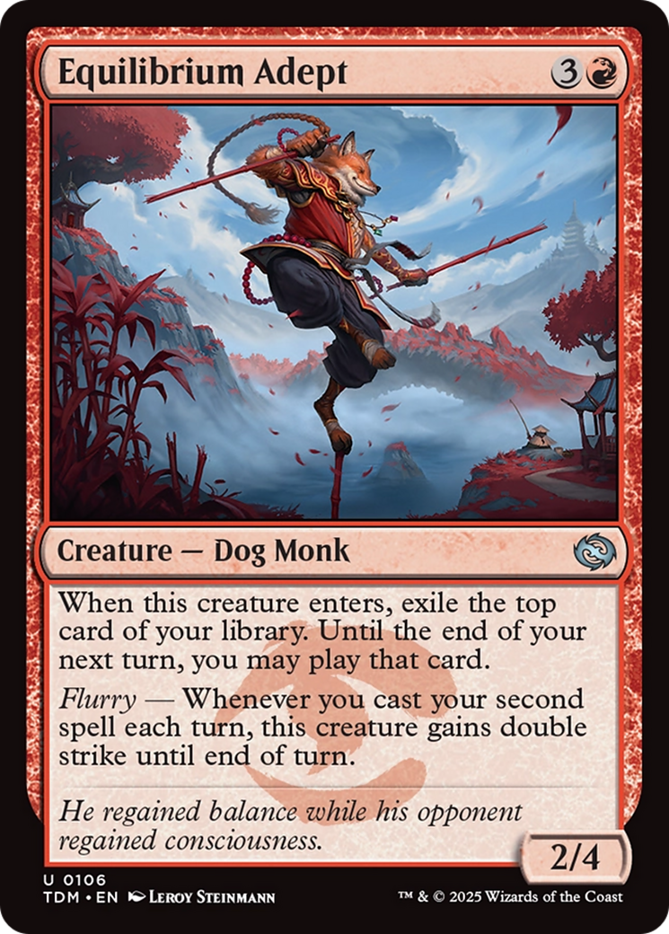 Equilibrium Adept - Uncommon Creature — Dog Monk card from Tarkir: Dragonstorm