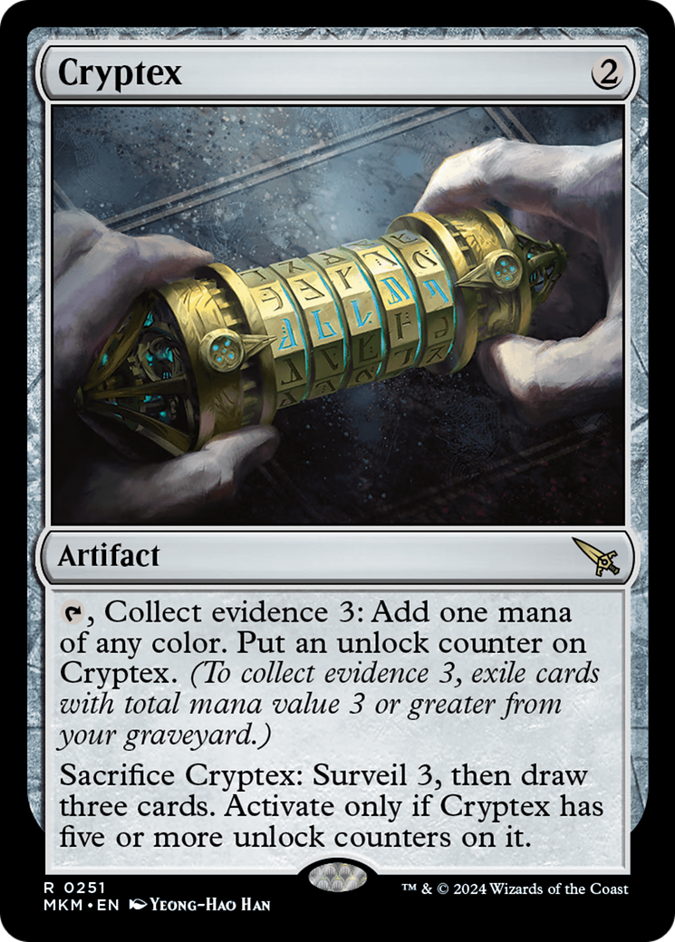 Cryptex - Rare Artifact card from Murders at Karlov Manor