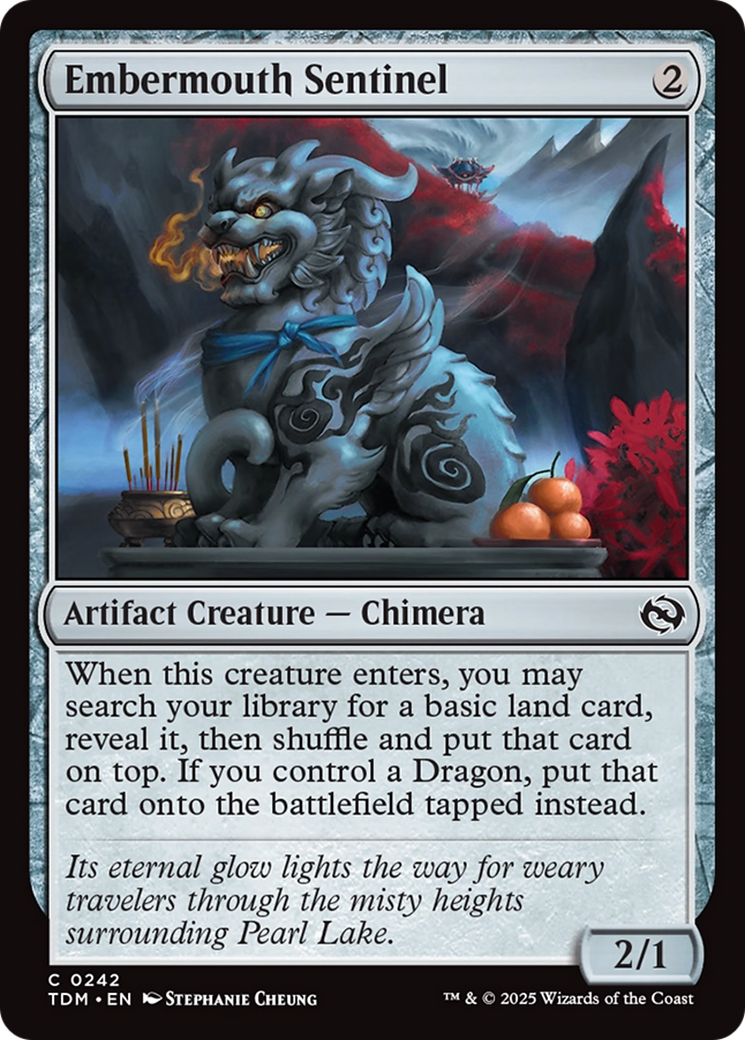 Embermouth Sentinel - Common Artifact Creature — Chimera card from Tarkir: Dragonstorm
