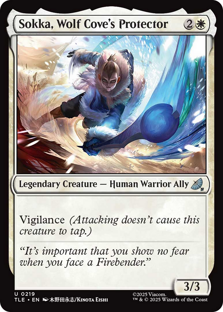 Sokka, Wolf Cove's Protector - Uncommon Legendary Creature — Human Warrior Ally card from Avatar: The Last Airbender Eternal