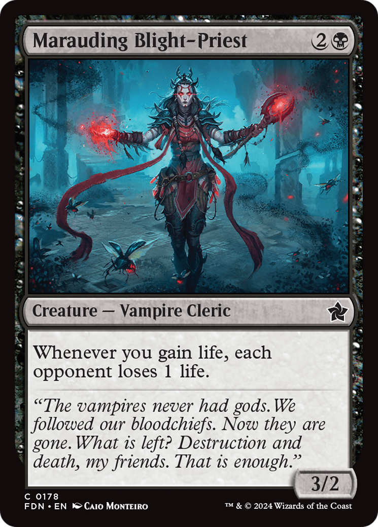 Marauding Blight-Priest - Common Creature — Vampire Cleric card from Foundations