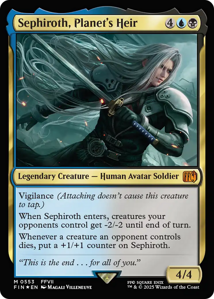 Sephiroth, Planet's Heir - Mythic Legendary Creature — Human Avatar Soldier card from Final Fantasy