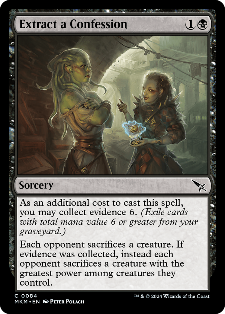 Extract a Confession - Common Sorcery card from Murders at Karlov Manor