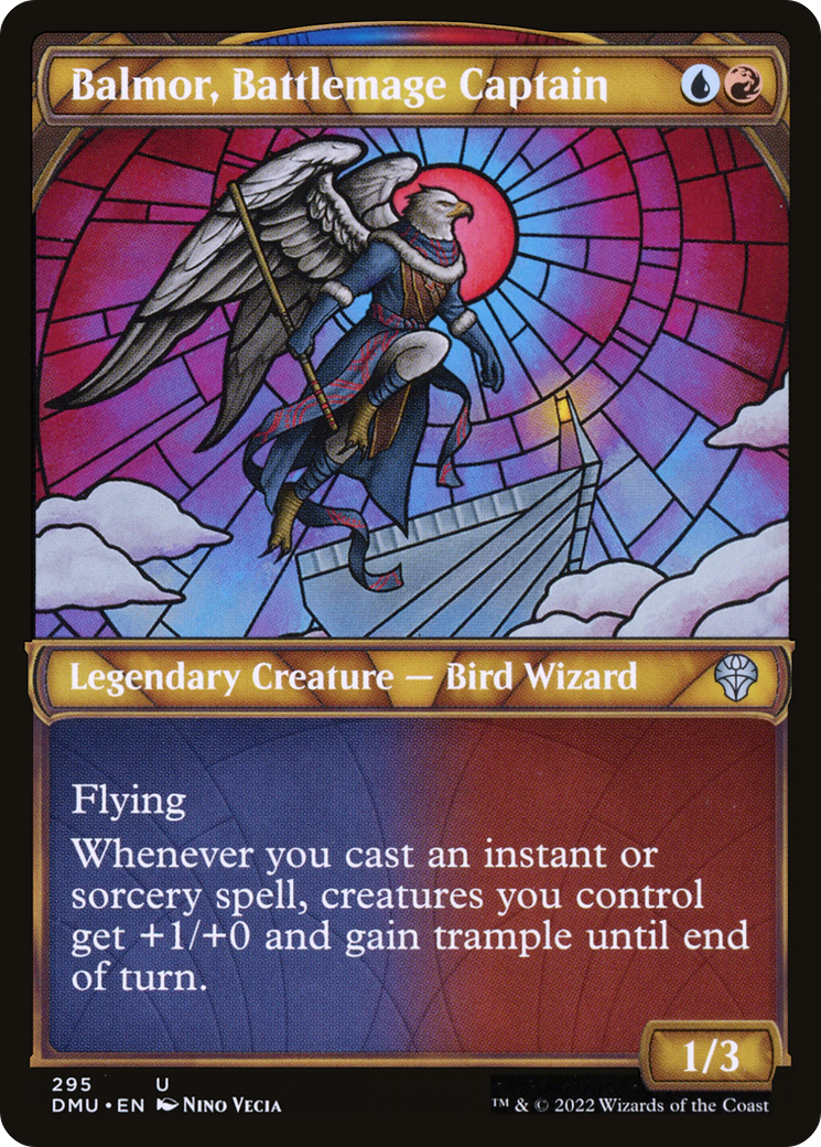 Balmor, Battlemage Captain - Uncommon Legendary Creature — Bird Wizard card from Dominaria United