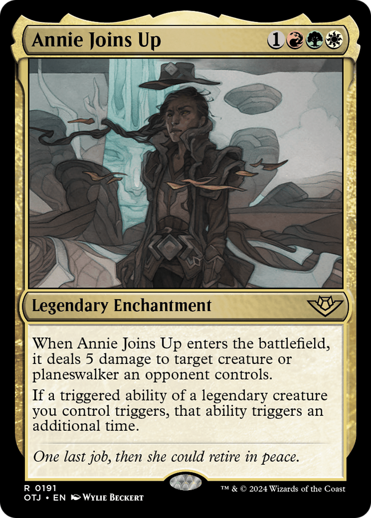 Annie Joins Up - Rare Legendary Enchantment card from Outlaws of Thunder Junction
